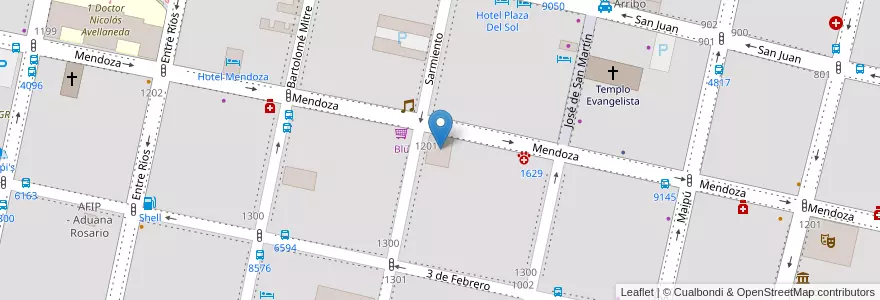 Mapa de ubicacion de Plataforma Lavardén en 阿根廷, Santa Fe, Departamento Rosario, Municipio De Rosario, 罗萨里奥.