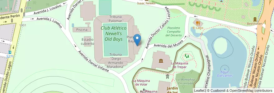 Mapa de ubicacion de Platea Alta en Argentinië, Santa Fe, Departamento Rosario, Municipio De Rosario, Rosario.