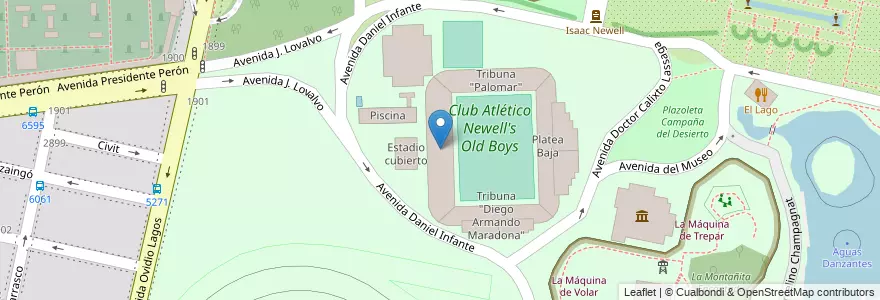 Mapa de ubicacion de Platea "Tata Martino" en 阿根廷, Santa Fe, Departamento Rosario, Municipio De Rosario, 罗萨里奥.