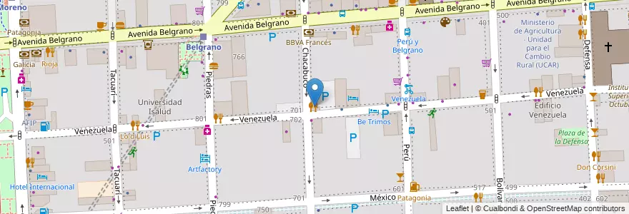 Mapa de ubicacion de Plato Delima, Montserrat en 아르헨티나, Ciudad Autónoma De Buenos Aires, Comuna 1, 부에노스아이레스.