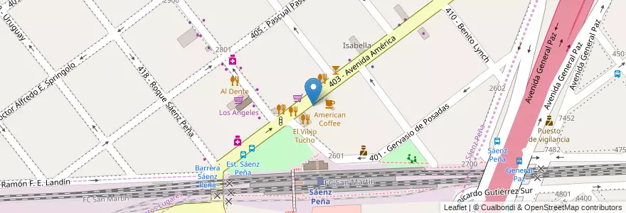 Mapa de ubicacion de Play Ground en الأرجنتين, بوينس آيرس, Partido De Tres De Febrero.