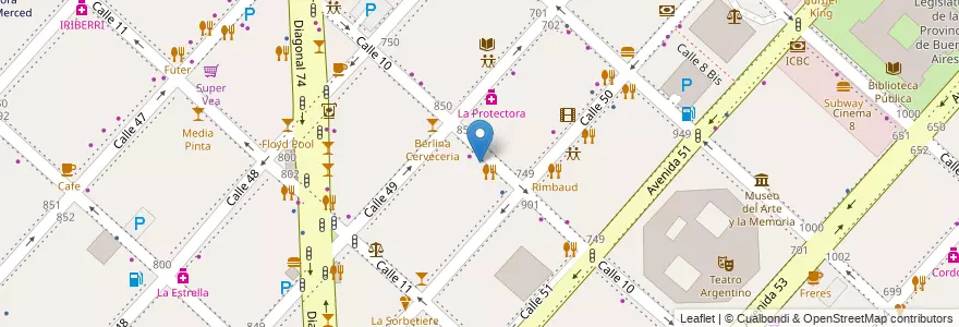 Mapa de ubicacion de Play Stadium, Casco Urbano en Argentina, Buenos Aires, Partido De La Plata, La Plata.