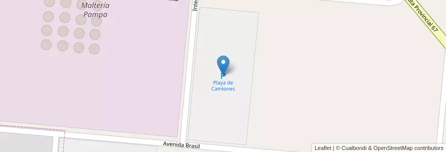 Mapa de ubicacion de Playa de Camiones en Argentina, Buenos Aires, Partido De Puan.