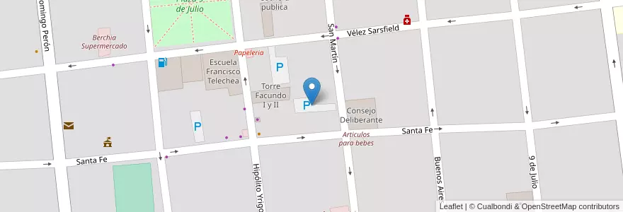 Mapa de ubicacion de Playa de estacionamiento en Arjantin, La Rioja, Departamento Capital, La Rioja.