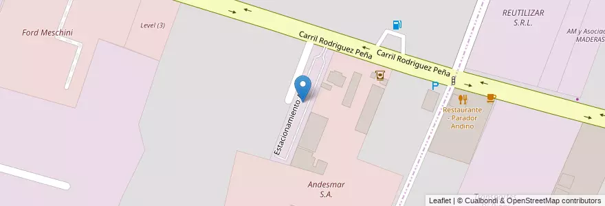 Mapa de ubicacion de Playa de Estacionamiento AMPA en Аргентина, Чили, Мендоса, Departamento Godoy Cruz, Godoy Cruz, Distrito San Francisco Del Monte.