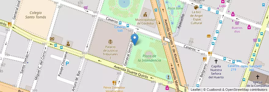 Mapa de ubicacion de Playa de estacionamiento subterránea en آرژانتین, Córdoba, Departamento Capital, Pedanía Capital, Córdoba, Municipio De Córdoba.