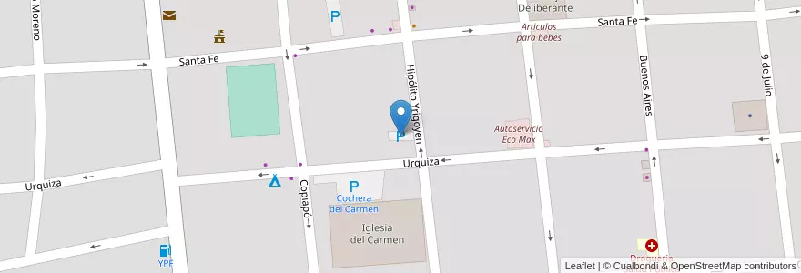 Mapa de ubicacion de PLAYA DE ESTACIONAMIENTOD - AUTOS en アルゼンチン, ラ・リオハ州, Departamento Capital, La Rioja.