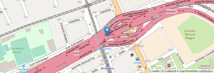 Mapa de ubicacion de Playa de regulación líneas 28 y 117, Nuñez en 阿根廷, Ciudad Autónoma De Buenos Aires, 布宜诺斯艾利斯, Comuna 13, Vicente López.