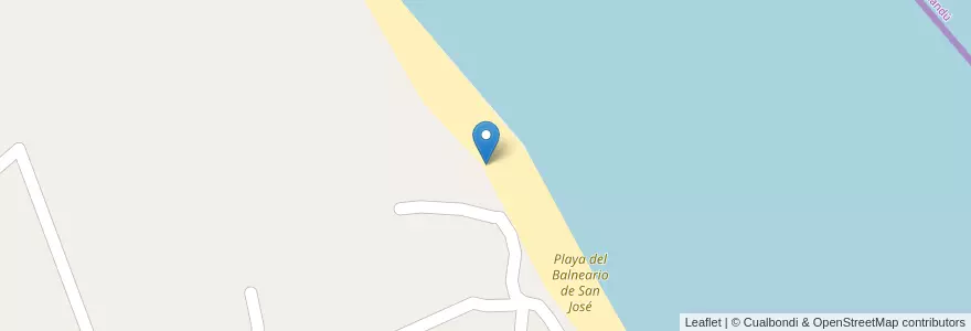 Mapa de ubicacion de Playa del Balneario de San José en Argentina, Provincia Di Entre Ríos, Departamento Colón, Distrito Primero, San José.