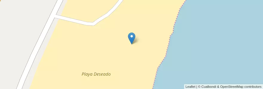 Mapa de ubicacion de Playa Deseado en Arjantin, Santa Cruz, Deseado, Puerto Deseado.