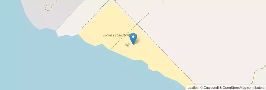 Mapa de ubicacion de Playa Ecosustentable en 아르헨티나, 부에노스아이레스주, Partido De Adolfo Alsina.