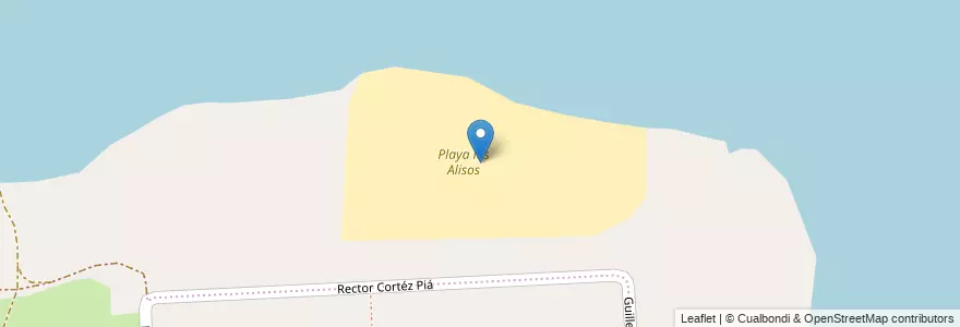 Mapa de ubicacion de Playa los Alisos en 아르헨티나, Santa Fe, Departamento La Capital, Santa Fe Capital.