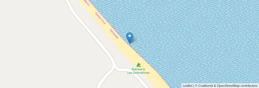 Mapa de ubicacion de Playa Los Sauces en الأرجنتين, محافظة سانتا كروز, Deseado, Santa Marta.