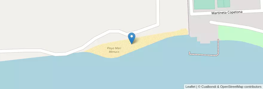 Mapa de ubicacion de Playa Mari Menuco en アルゼンチン, チリ, ネウケン州, Departamento Confluencia.