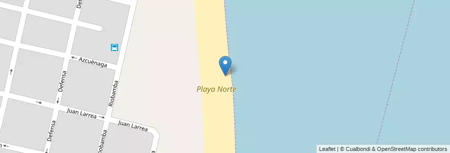 Mapa de ubicacion de Playa Norte en 아르헨티나, Santa Fe, Departamento La Capital, Santa Fe Capital.