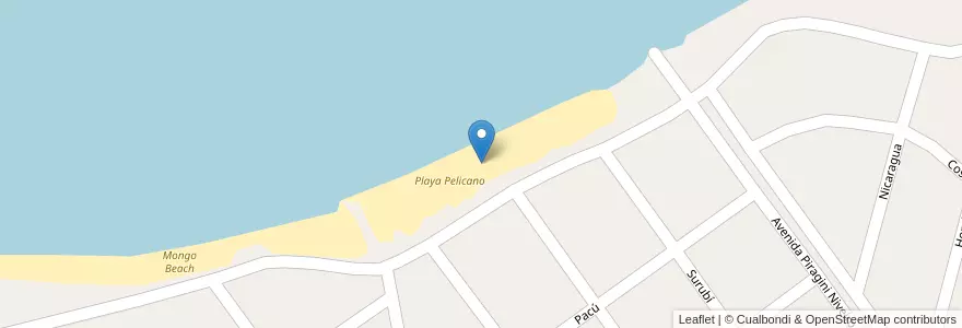 Mapa de ubicacion de Playa Pelicano en Аргентина, Корриентес, Departamento San Cosme, Municipio De Paso De La Patria.