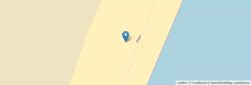 Mapa de ubicacion de Playa Querandi en Arjantin, Partido De Villa Gesell.