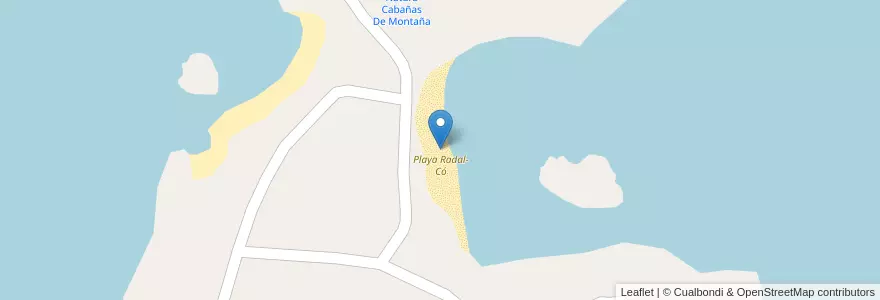 Mapa de ubicacion de Playa Radal-Có en Argentine, Chili, Province De Neuquén, Departamento Aluminé.