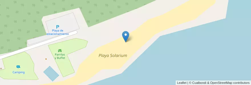 Mapa de ubicacion de Playa Solarium en Argentina, La Pampa, Municipio De Guatraché, Departamento Hucal.