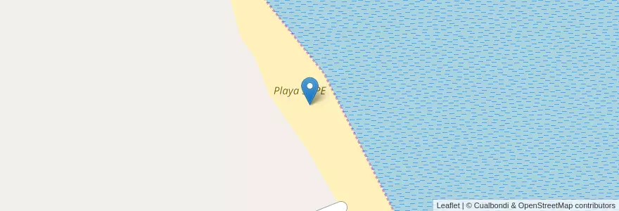 Mapa de ubicacion de Playa SUPE en Argentinië, Santa Cruz, Deseado, Santa Marta.