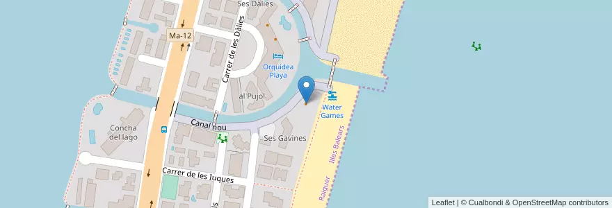 Mapa de ubicacion de Playero en スペイン, バレアレス諸島, España (Mar Territorial), Raiguer, バレアレス諸島, Alcúdia.