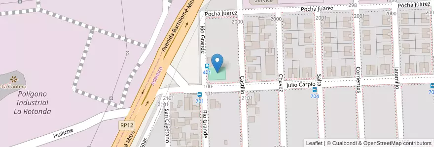 Mapa de ubicacion de Playón 17 en アルゼンチン, チリ, サンタクルス州, Atlántico, Deseado, Caleta Olivia.
