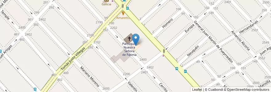 Mapa de ubicacion de Playón Colegio Nuestra Señora de Fátima en Argentine, Province De Buenos Aires, Partido De La Matanza, Lomas Del Mirador.