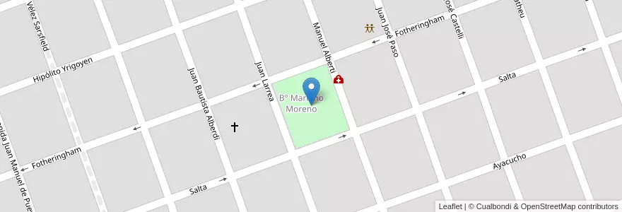 Mapa de ubicacion de Playon Deportivo Barrio Mariano Moreno en アルゼンチン, フォルモサ州, Departamento Formosa, Municipio De Formosa, Formosa.