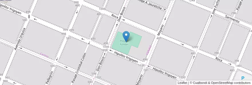 Mapa de ubicacion de Playón Fonavi en الأرجنتين, تشيلي, محافظة سانتا كروز, Deseado, Pico Truncado, Pico Truncado, Zona Este, Zona Central.