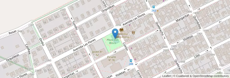 Mapa de ubicacion de Playon Gran Jardín en Arjantin, Şili, Santa Cruz, Humedal, Deseado, Caleta Olivia.
