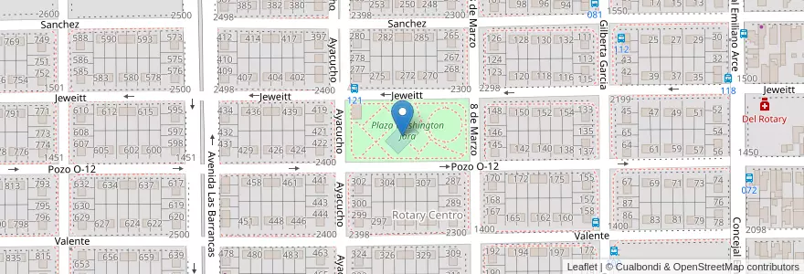 Mapa de ubicacion de Playón Rotary XXIII en الأرجنتين, محافظة سانتا كروز, تشيلي, Humedal, Deseado, Caleta Olivia.