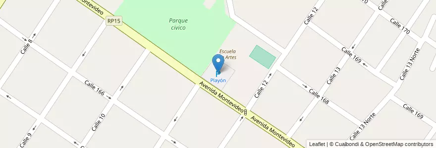 Mapa de ubicacion de Playón en アルゼンチン, ブエノスアイレス州, Partido De Berisso.