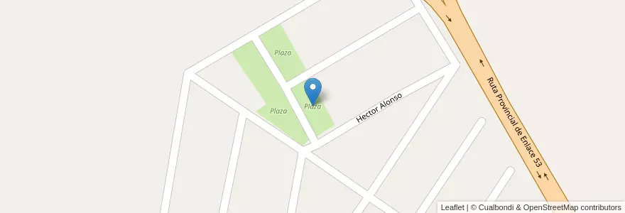 Mapa de ubicacion de Plaza en Аргентина, Кордова, Departamento Colón, Pedanía Río Ceballos, Municipio De Río Ceballos.
