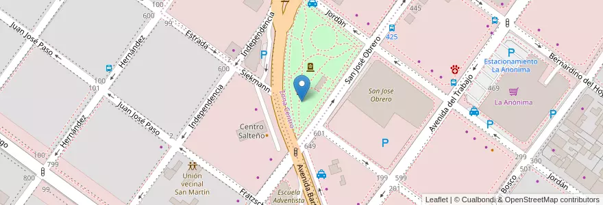 Mapa de ubicacion de plaza 20 de noviembre en アルゼンチン, サンタクルス州, チリ, Mercado De La Ciudad, Deseado, Caleta Olivia.