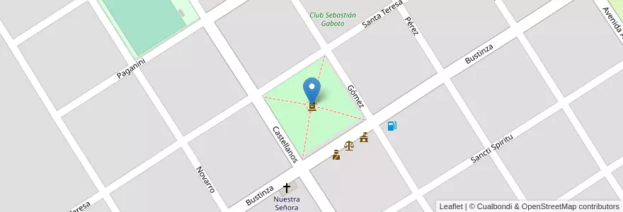 Mapa de ubicacion de Plaza 25 de Mayo en Arjantin, Santa Fe, Departamento San Jerónimo, Municipio De Puerto Gaboto, Puerto Gaboto.