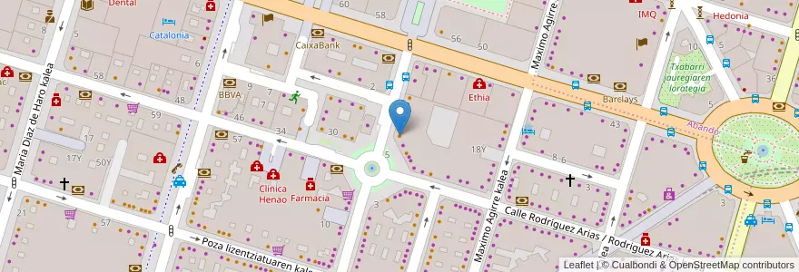 Mapa de ubicacion de Plaza en 西班牙, 巴斯克, 比斯开, Bilboaldea, 毕尔巴鄂.