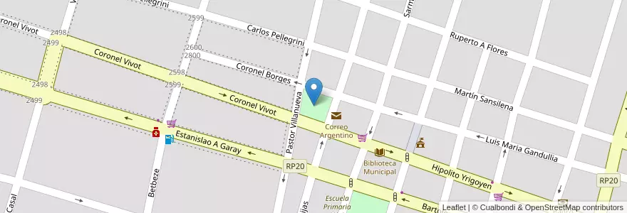 Mapa de ubicacion de Plaza Alconada en Аргентина, Буэнос-Айрес, Partido De General Paz, Ranchos.