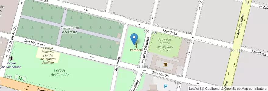Mapa de ubicacion de Plaza Alfredo Gramajo Gutiérrez en Argentina, Tucumán, San Miguel De Tucumán, Departamento Capital, San Miguel De Tucumán.