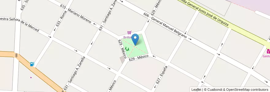 Mapa de ubicacion de Plaza Alianza en アルゼンチン, ブエノスアイレス州, Partido De Tres De Febrero, Caseros.