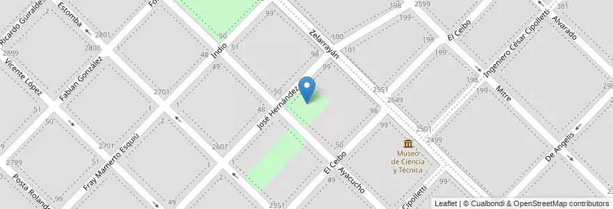 Mapa de ubicacion de Plaza Alicia Moreau de Justo en Argentinië, Buenos Aires, Partido De Bahía Blanca, Bahía Blanca.