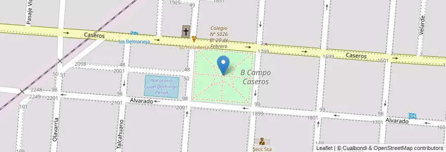 Mapa de ubicacion de Plaza Alvarado en 아르헨티나, Salta, Capital, Municipio De Salta, Salta.