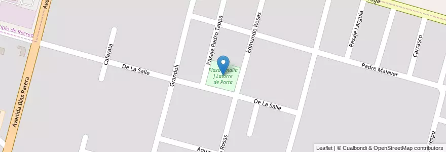 Mapa de ubicacion de Plaza Amalia J Latorre de Porta en Argentina, Santa Fe, Departamento La Capital, Santa Fe Capital.