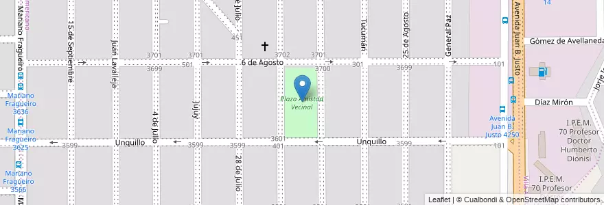 Mapa de ubicacion de Plaza Amistad Vecinal en Argentine, Córdoba, Departamento Capital, Pedanía Capital, Córdoba, Municipio De Córdoba.