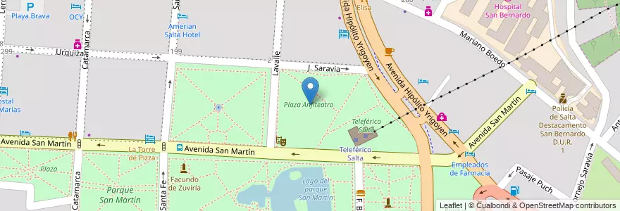 Mapa de ubicacion de Plaza Anfiteatro en Argentinien, Salta, Capital, Municipio De Salta, Salta.