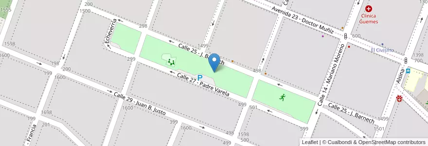 Mapa de ubicacion de Plaza Antigua Estacion Basilica en Argentine, Province De Buenos Aires, Partido De Luján.