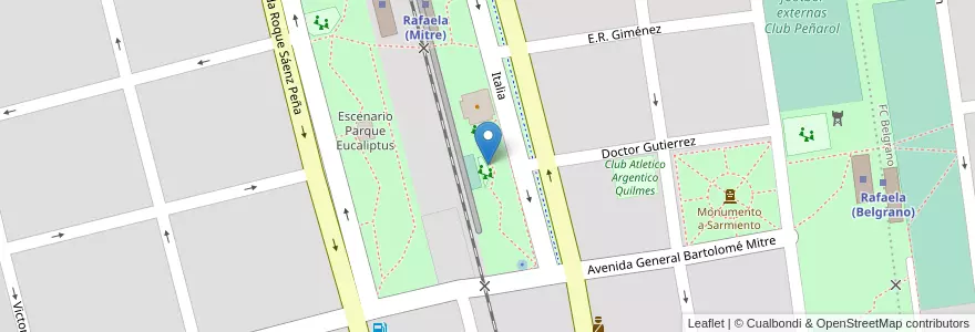 Mapa de ubicacion de Plaza Apadir en Argentinien, Santa Fe, Departamento Castellanos, Municipio De Rafaela.