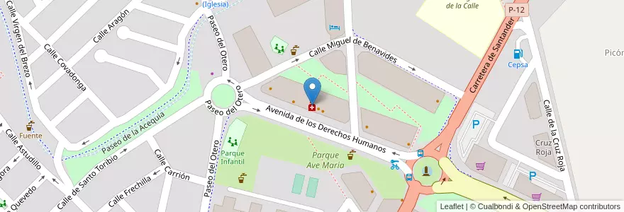 Mapa de ubicacion de Plaza Aparicio en Spanien, Kastilien Und León, Palencia, Campos, Palencia.