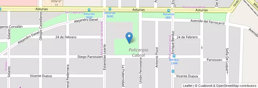 Mapa de ubicacion de Plaza Atahualpa Yupanqui en アルゼンチン, コルドバ州, Departamento Capital, Pedanía Capital, Córdoba, Municipio De Córdoba.