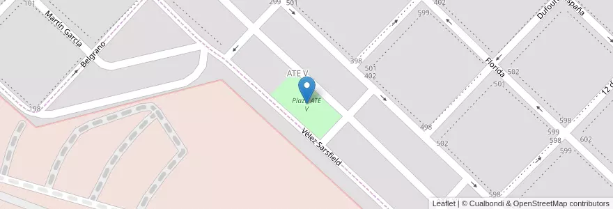 Mapa de ubicacion de Plaza ATE V en Arjantin, Buenos Aires, Partido De Coronel De Marina Leonardo Rosales, Punta Alta.