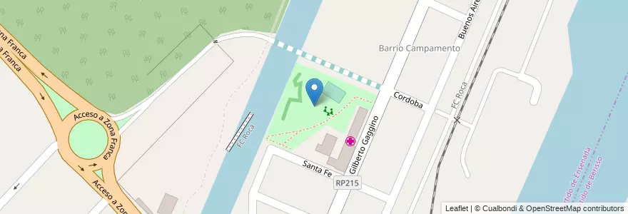 Mapa de ubicacion de Plaza Azucena Villaflor en 阿根廷, 布宜诺斯艾利斯省, Partido De Berisso.